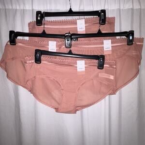 Auden Rose Pink Sheer Hipster Panties Women’s Size Large (12-14) Bundle Of 4 NWT